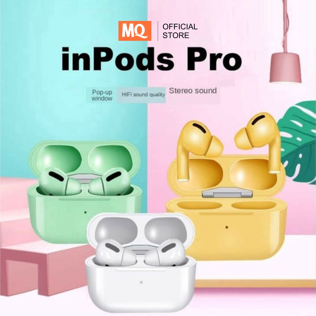 [ COD ] TWS inpods 13 Pro Headset Bluetooth Macaron Handsfree Earphone Earbuds Headphone IZIN POSTEL TRUE Wireless STEREO Bluetooth Android HiFi MB 555