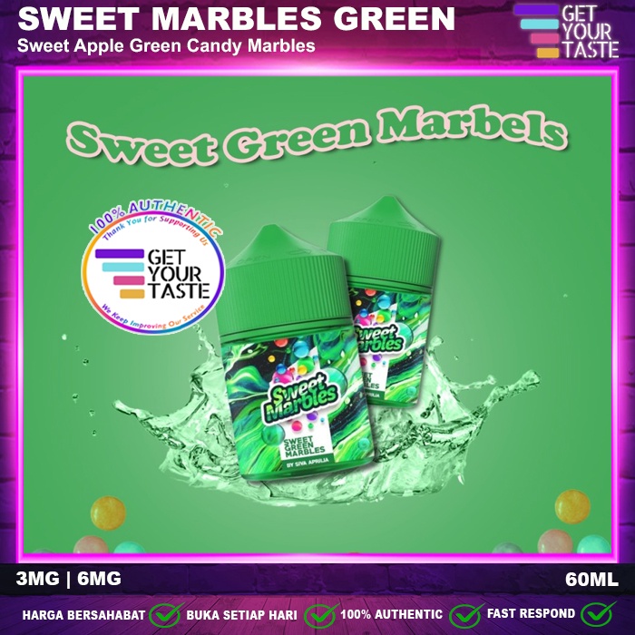 Liquid Sweet Marbles Green V1 60ML by Siva Aprillia x Vape Packers