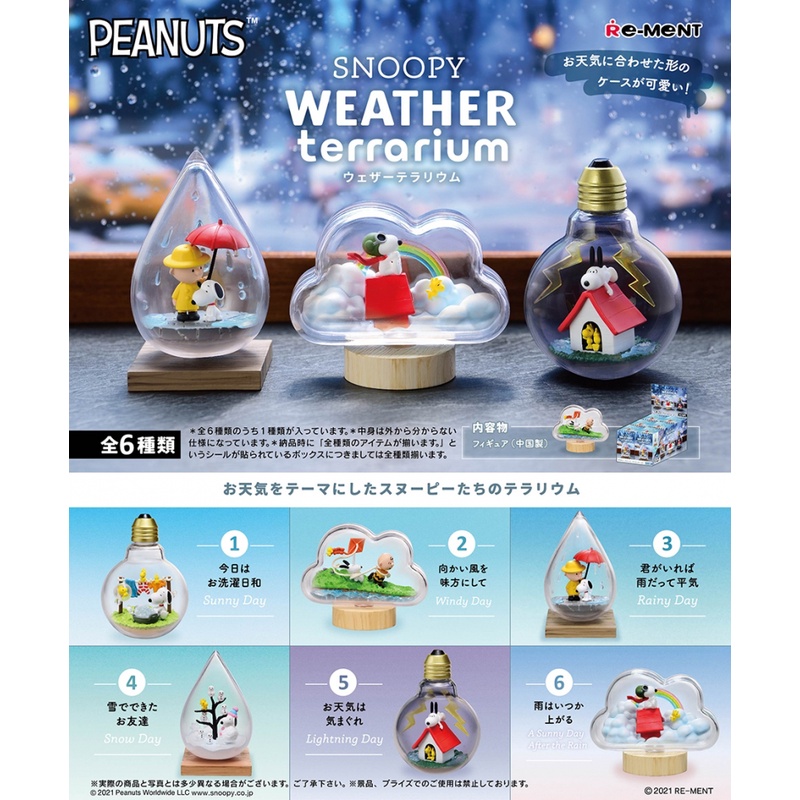 Re-Ment Peanuts Snoopy Weather Terrarium