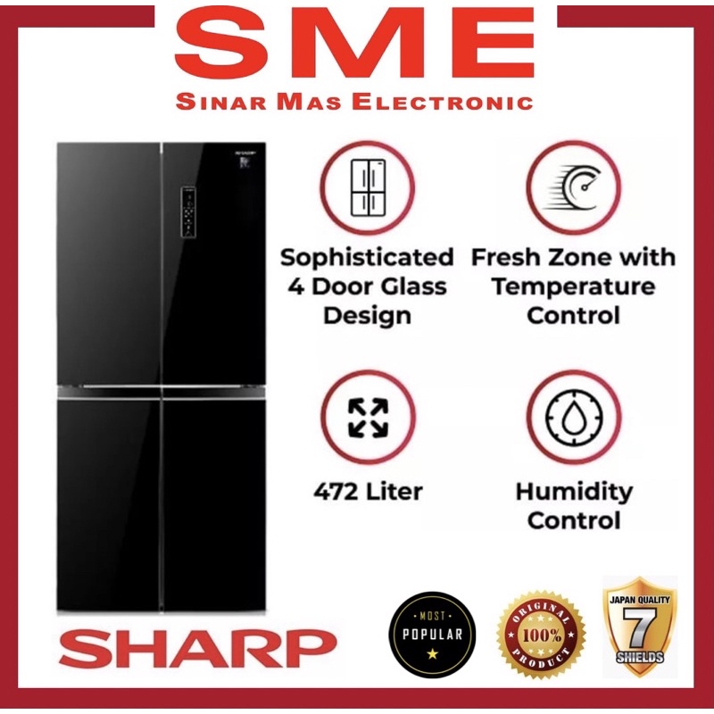 Lemari Es / Kulkas 4 Pintu SHARP 472L