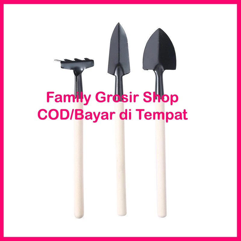 Set sekop garpu cangkul mini 3 in 1 Alat berkebun Garden tools