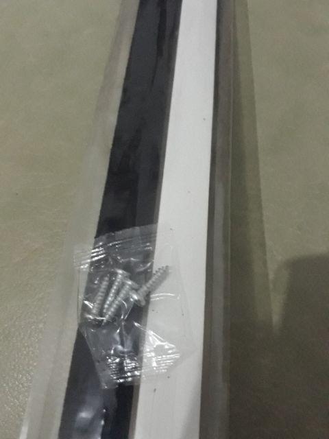 Alumunium + Double Tape Door Brush Bottom Seal / Lis Bulu Penutup Celah Lubang Bawah Pintu