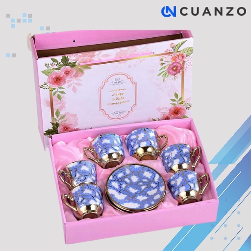 Cangkir Keramik Set 6 in 1 European Style / Set Cangkir Gelas Mug Keramik Kopi Coffe Cofe Espresso L