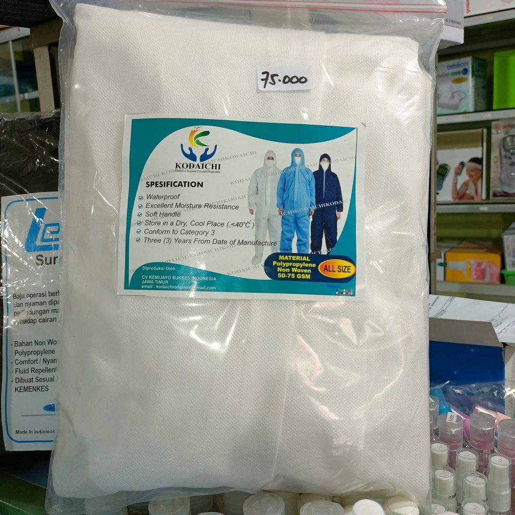 Apd Hazmat Kodaichi Original - Putih yang biasa non anti air