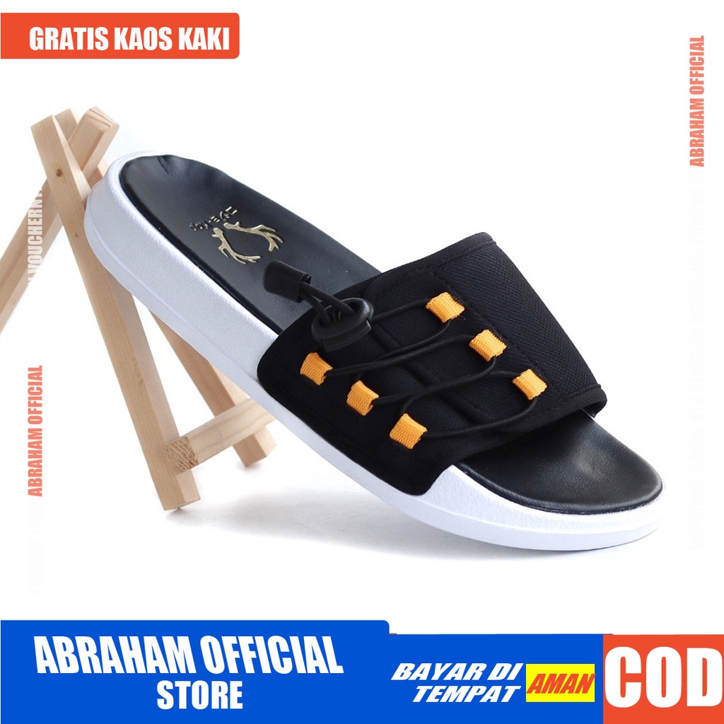 Sandal Slide Pria Kasual Cowok Sandal Flip Flop Keren Original Distro