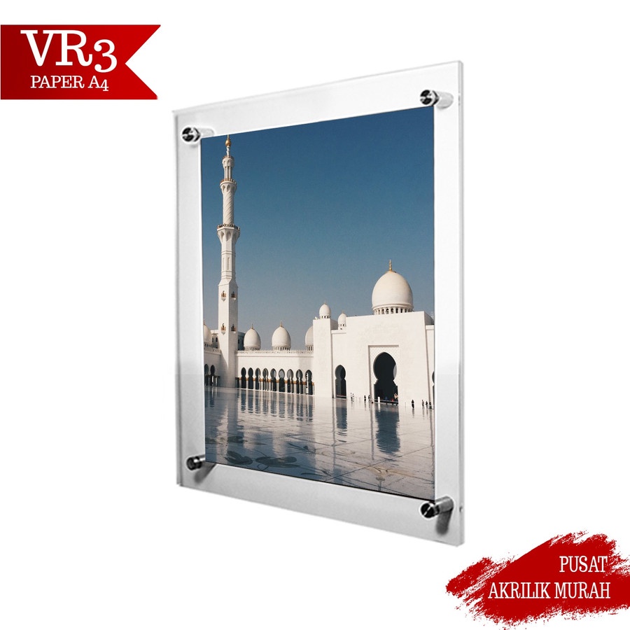 Frame akrilik / display akrilik / frame akrilik / frame foto A4 3 mm