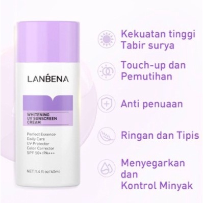 [BPOM] LANBENA Whitening UV Susncreen Cream