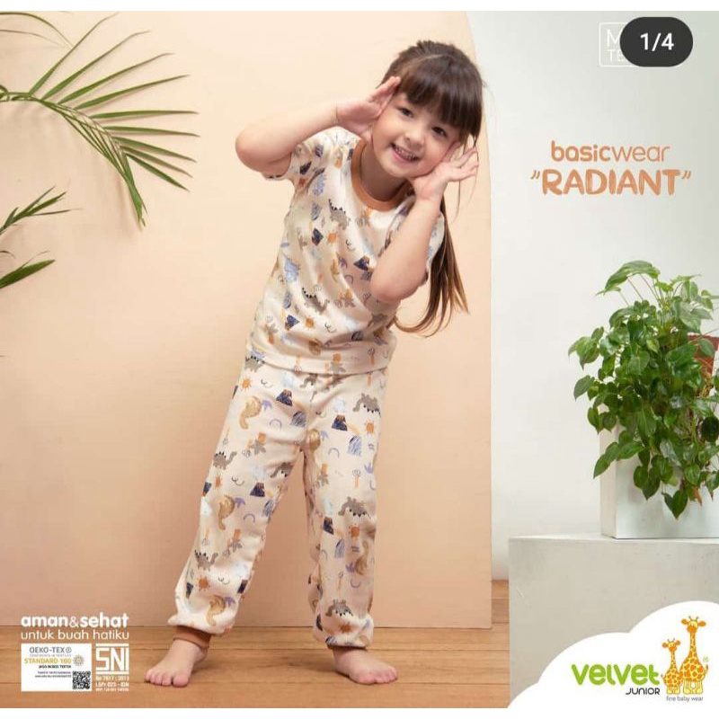 setelan velvet junior