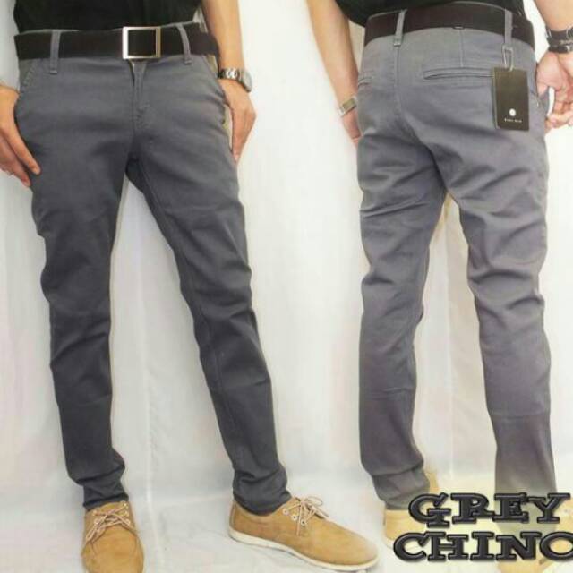  Celana  panjang chino  pria  cowok  cino chinos  bahan  kain 