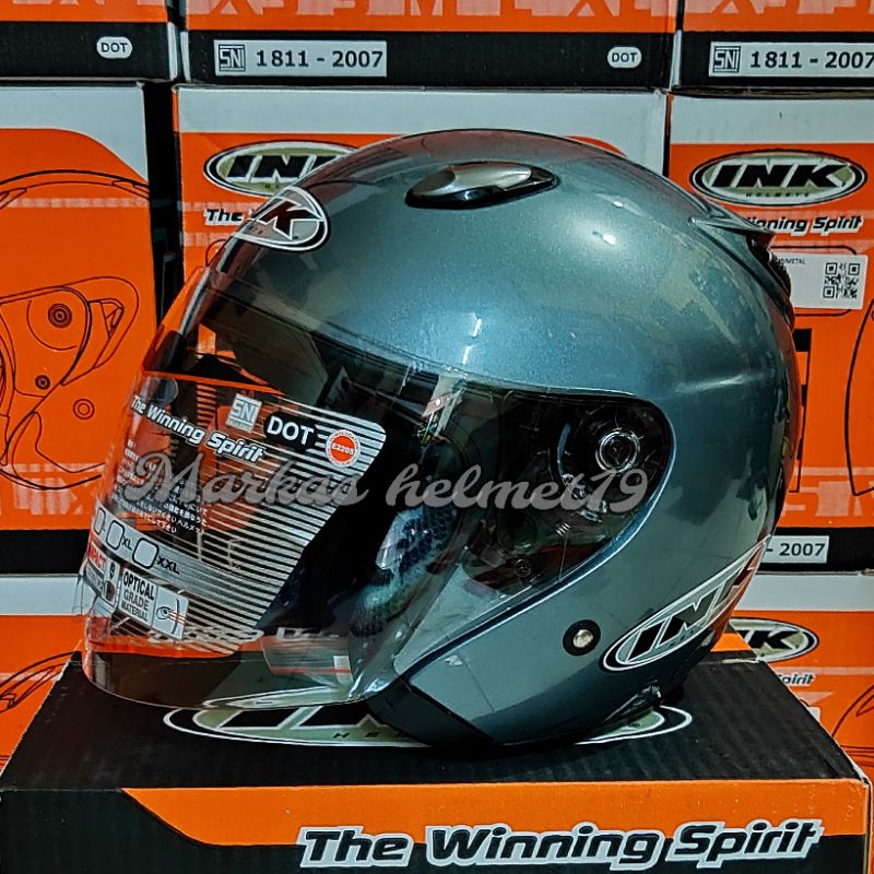 HELM INK CENTRO JET SOLID ORIGINAL-ALL GREY