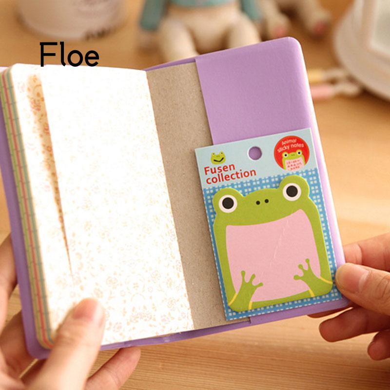 Fl 20 Lembar Sticky Note / Memo Pad Motif Kartun Hewan Lucu Untuk Pelajar / Kantor