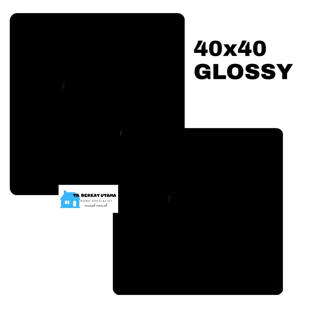 KERAMIK LANTAI 40X40 HITAM GLOSSY-KERAMIK LANTAI HITAM 40X40 GLOSSY KW 1