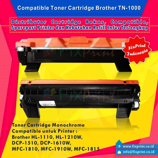 Compatible Cartridge Brother TN-1000 MFC-1810 MFC-1910W MFC-1815 FPJNew3347