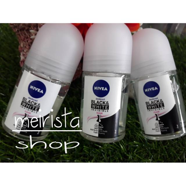 NIVEA DEO ROLL ON Invisible Black&amp;White  (TUTUP PINK)/NIVEA/ROLL ON