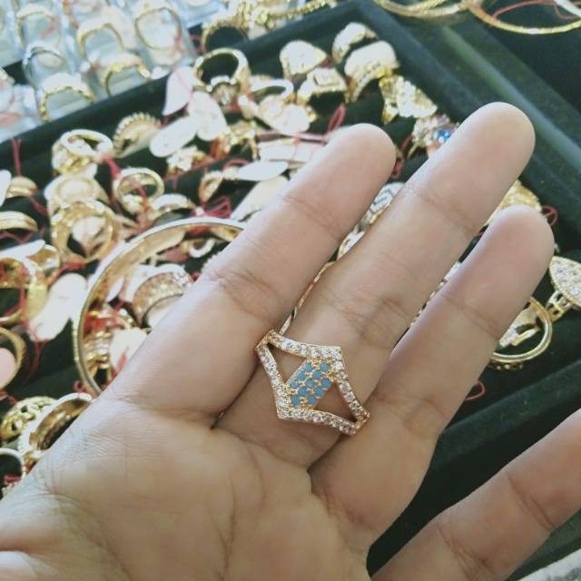 Cincin xuping mata biru