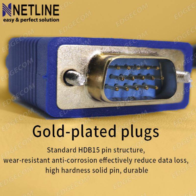 NETLINE Kabel VGA Male to Male 25 Meter HIGH QUALITY