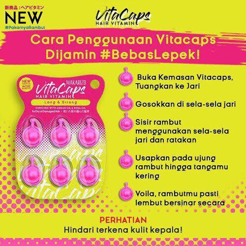 Vitamin Rambut Makarizo / MAKARIZO Vitacaps Hair Vitamin Rambut Kapsul 6 x 1ml-2