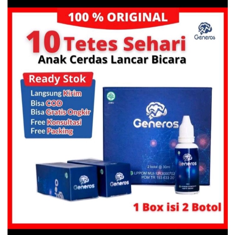 Generos Vitamin Otak Anak Speech Delay Original 1 Botol