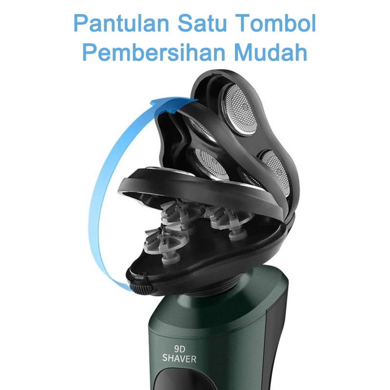 ITS 4In1 alat cukur kumis dan jenggot Multifungsi 9D Elektrik Shaver Pencukuran dalam Alat cukur rambut Pisau cukur IPX7 Waterproof Razor Kumis Jenggot