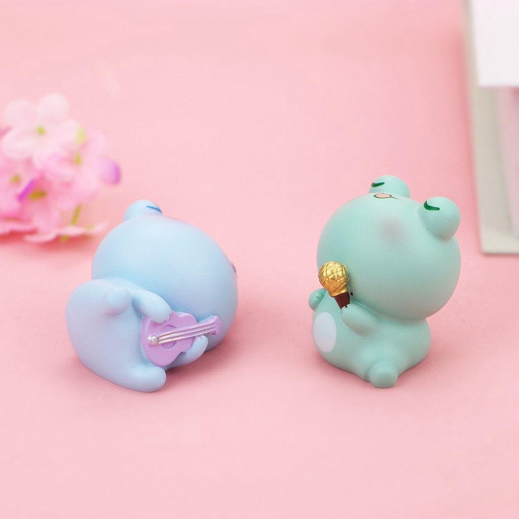 Patung Resin Lucu Mini Kreatif AUGUSTINA Kodok Miniatur