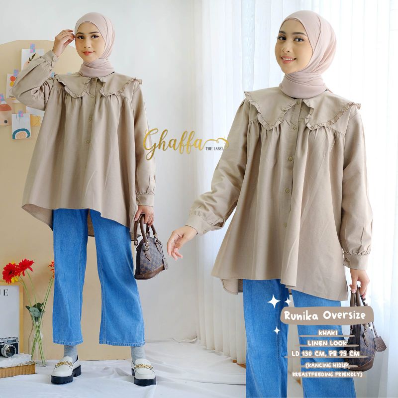 TERMURAH GHAFFA THE LABEL RUNIKA BLOUSE