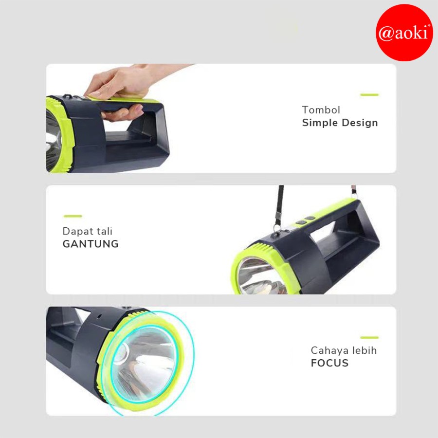 COD AOKI Senter Multifungsi 40W+20W POWER BANK AK 6692//SENTER EMERGENCY AOKI AK-6692