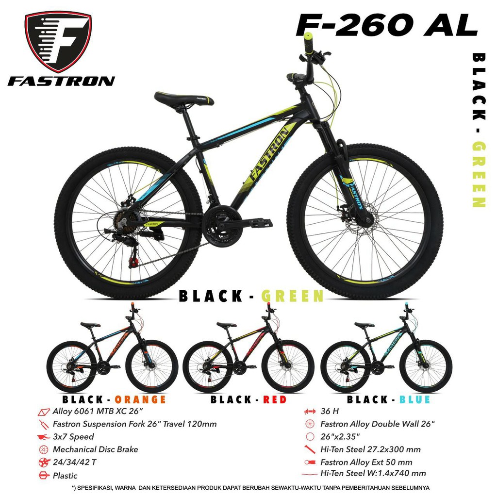 Sepeda Gunung 26Inch Fastron F 260 Al 21Speed (Gosend/Grab)