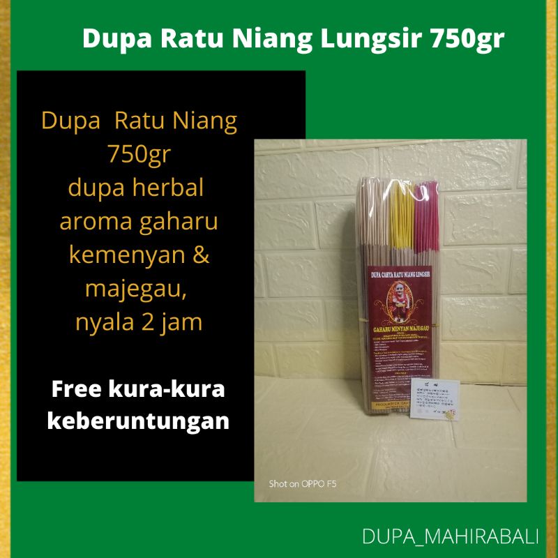 Dupa Ratu niang lingsir 750gr free kurakura keberuntungan/dupa gaharu kemenyan,majegau/dupa wangi ba