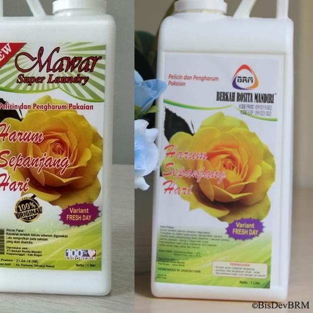 ♫ Distributor Harga Agen Pewangi/Pelicin Pakaian MSL Mawar Super Laundry - Putih ✺