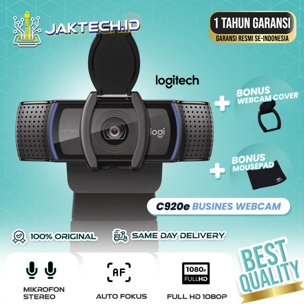 Logitech C920 Webcam Business 1080p GARANSI RESMI