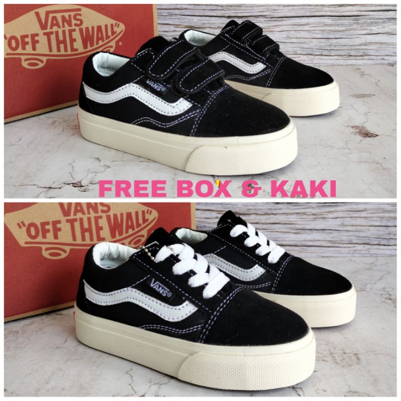 SEPATU ANAK VANS OLDSKOOL HITAM PUTIH PREMIUM HIGH QUALITY SEPATU ANAK LAKI LAKI SEKOLAH KIDS KADO