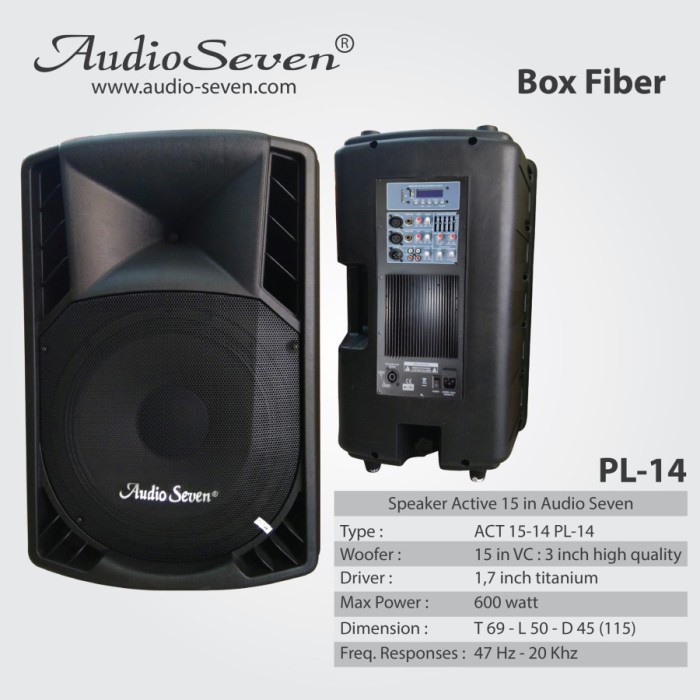 Speaker Aktif 15 Inch Audio Seven 15-14 PL-14 Original no HUPER JBL
