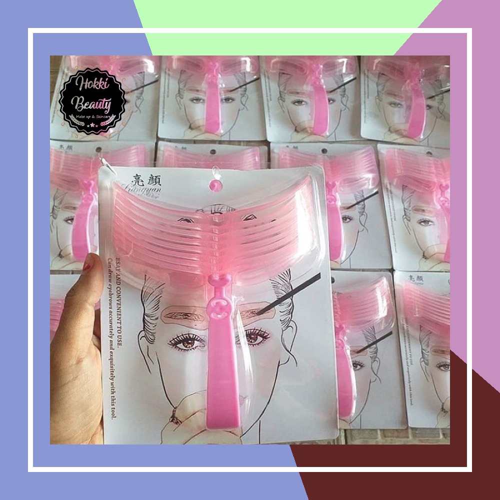 CETAKAN ALIS 4 IN 1/ EYEBROW TEMPLATE( 1 SET ISI 4 CETAKAN BEDA MODEL)