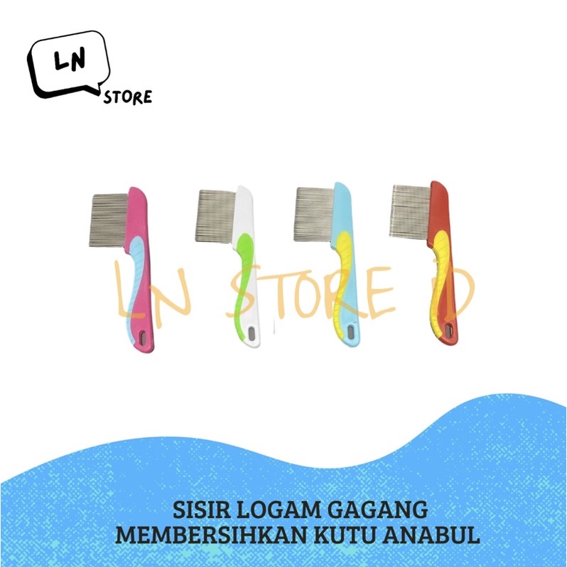 Sisir / Serit Logam Membersihkan Kutu Kucing