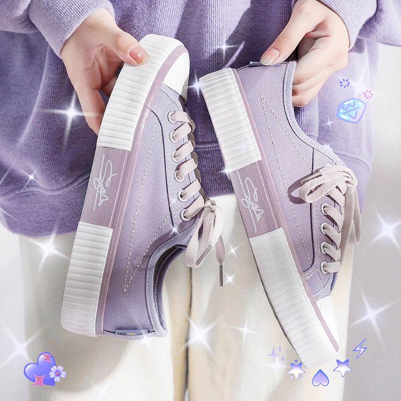 LKB 022  COD SEPATU WANITA SYLE KOREA SEPATU IMPORT SEPATU FASHION MURAH BERKUALITAS-PURPLE