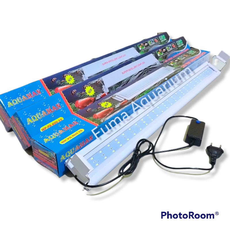 Lampu aquarium 85cm AQUAMAN WP-PA-800-3X Mode Ganti warna 21Watt Lampu Led Gantung Aquarium Aquascape