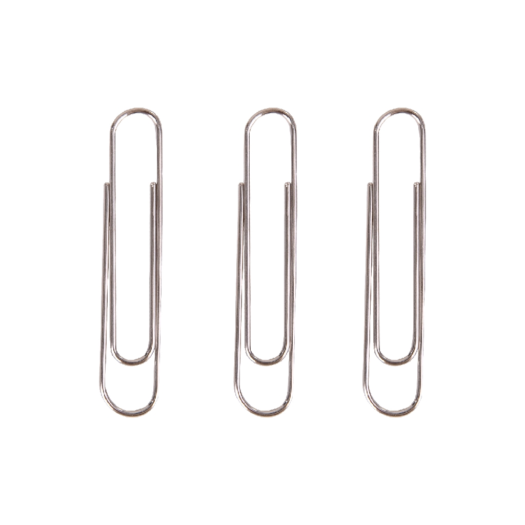 HAPPY TIME DELI PAPER CLIP KLIP KERTAS BESAR 50mm (100 PCS/BOX) KAPASITAS 20 SHEETS ANTI KARAT PERLENGKAPAN ALAT TULIS KANTOR SEKOLAH KULIAH E39713