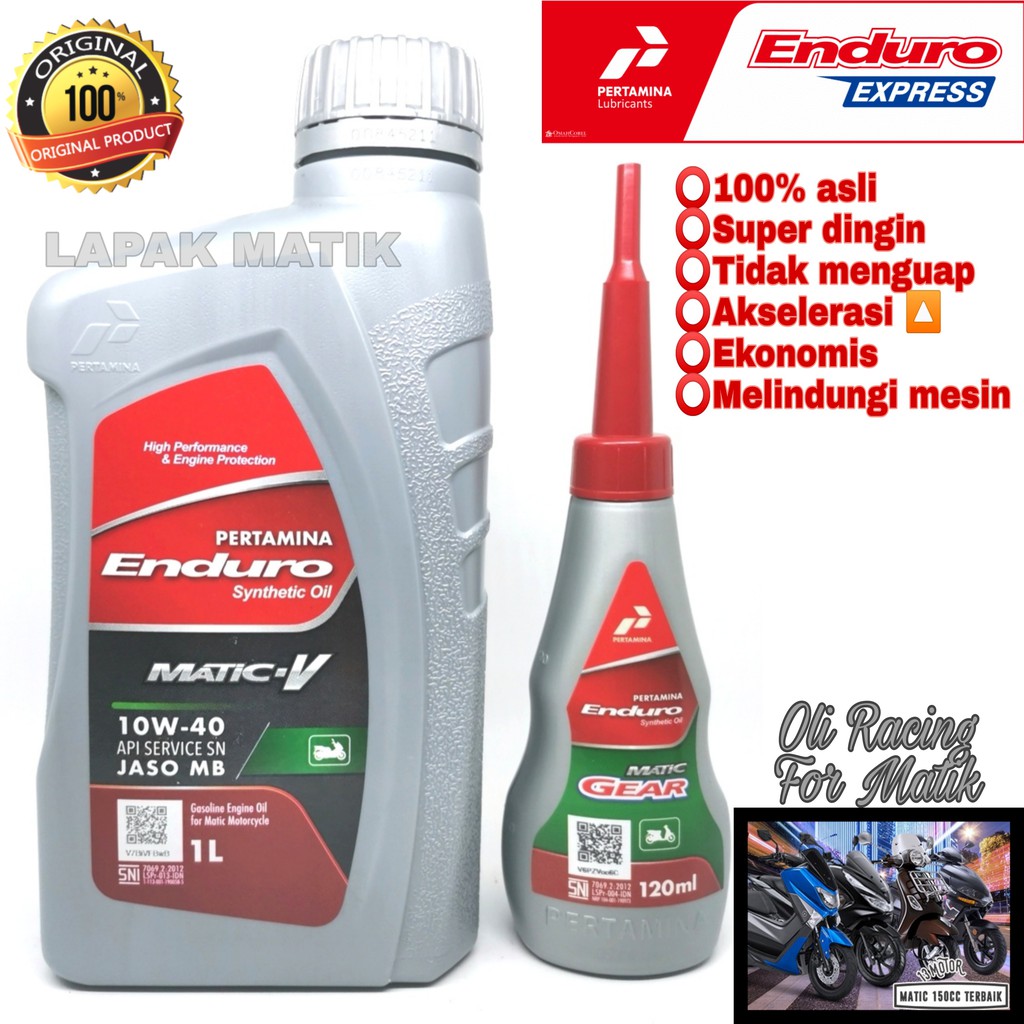 Oli Racing Matik ENDURO MATIC V 1L oli motor Pertamina