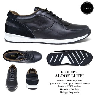 ALOOF LUTFI Sepatu  Sneakers  Pria  Kulit Asli Original  