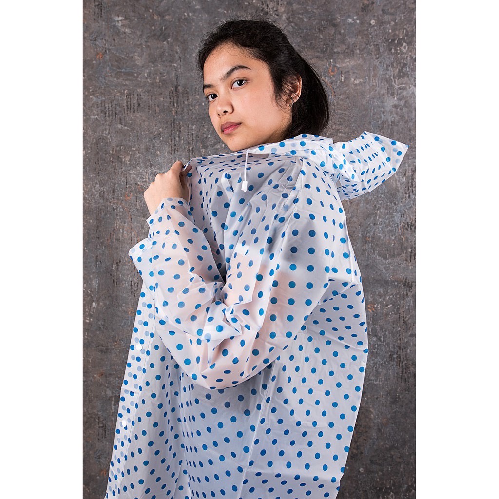 Jas Hujan Polkadot EVA Rain Coat Stylist Fashion