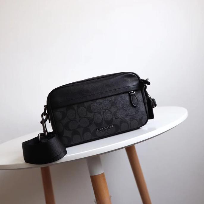 -SIAP KIRIM- TAS COACH SELEMPANG PRIA SIGNATURE / TAS SLINGBAG COACH PRIA