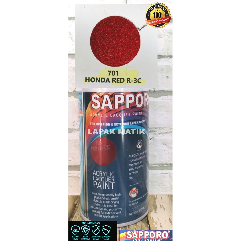 Pilok Sapporo MERAH CANDY HONDA RED R-3C 701 300ml
