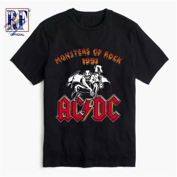 KAOS ACDC MONSTER OF ROCK BAJU BAND MUSIK HARD ROCK METAL tee vintage BEST SELLER pakaian murah terl