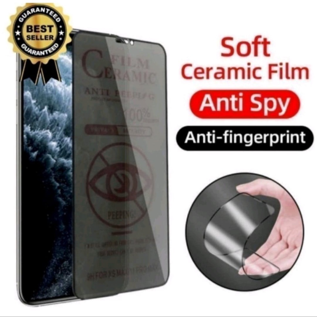 A/S- Tempered matte CERAMIC Privacy / Spy Iphone 11 pro / X / Xs