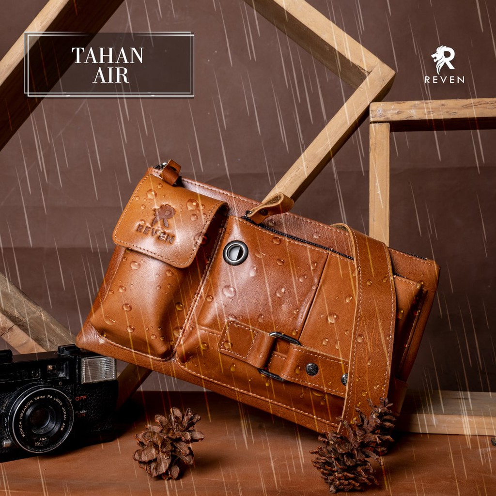 REVEN LEATHER -Waistbag  Multifungsi