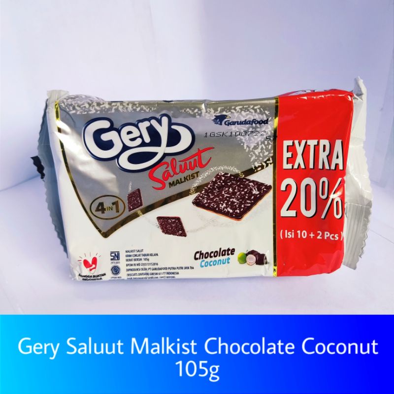 

Gery Saluut Malkist Chocolate Coconut 105g