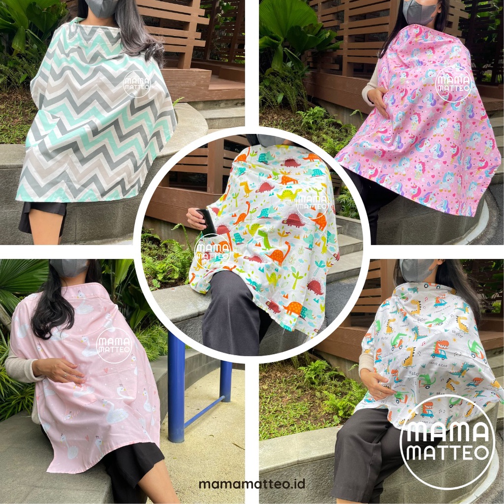 Nursing Cover Ibu Menyusui / Apron Menyusui / Kain Penutup Menyusui / Breastfeeding Nursing Cover / Cotton Nursing Celemek Cover