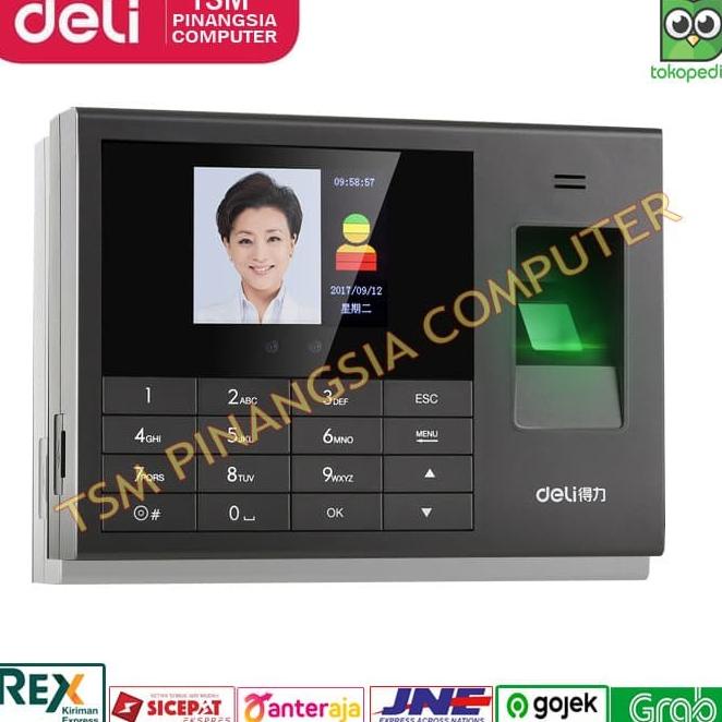 Deli E3765 Mesin Absensi Sidik Jari - Fingerprint - Finger Print