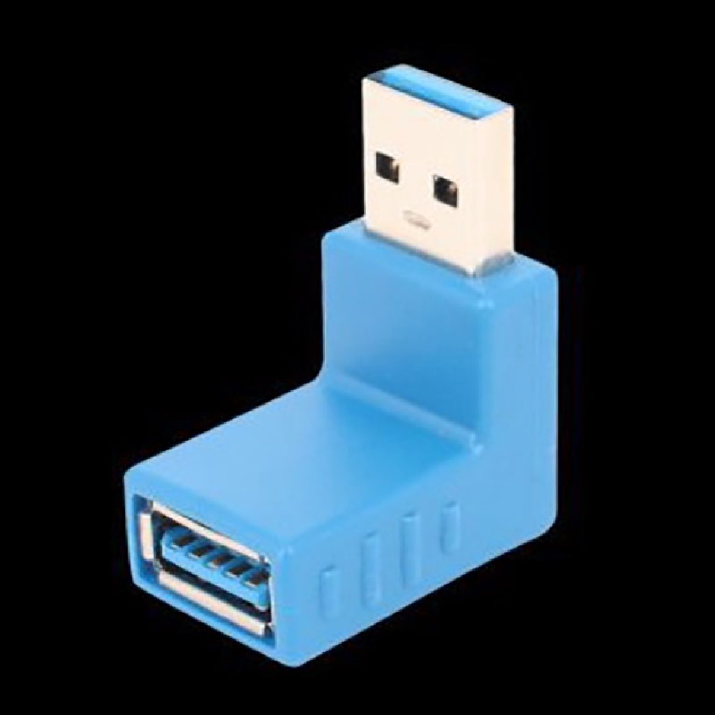 Adapter Konektor Ekstension Sudut 90 Derajat Usb 3.0 A Male Ke Female