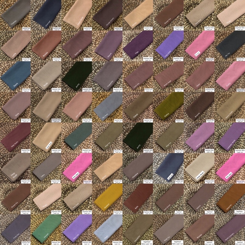 Hijab Bella Square Laser cut / Segiempat Bella-Tidak pilih warna